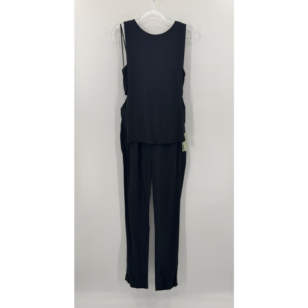 B27 A.L.C. Black Sleeveless Jumpsuit Womens 6 Tailored Straight Leg Minimalist